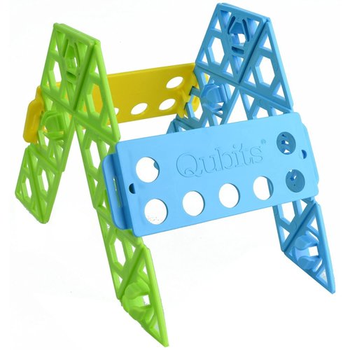 Qubits STEM Construction Set - 50 Pieces: an Open Play Engineering and Building Toy