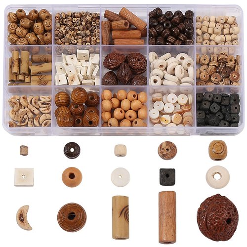 630Pcs Natural Coconut Shell Beading for Jewelry Making Kit -Handmade Coconut Shell Beach Theme Charms Beading for Making Bracelet Necklace Kit DIY Crafts, Boho Style Jewelry Gifts for Woman/Man