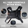 MVRK Water Resistant Chest Pack - Minimalist Running Pack For Workouts, Running Phone Holder With Extra Storage, Lightweight Running Vest, Running Backpack (Black)