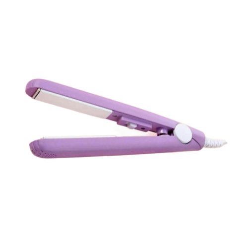 Purple Mini Hair Curler, Ceramic Mini Hair Curler for Short Hair Fine Hair, 2 in 1 Mini Ceramic Curler and Hair Straightener, Mini Curling Iron 1/2 Inch Barrel Short Hair Styling Tools
