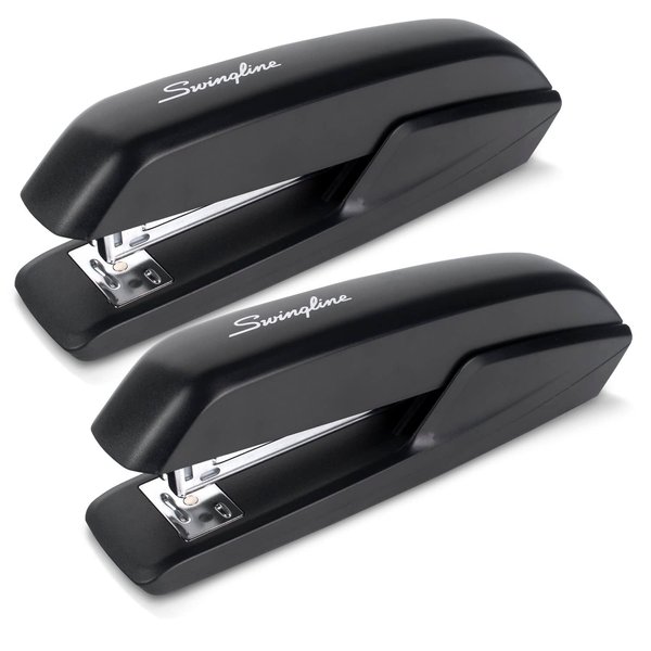 Swingline Standard Stapler, 20 Sheet Capacity, Eco Version, Jam Free, 2 Pack, Black (54501)