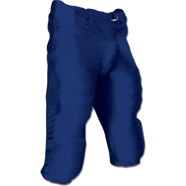 Champro Bootleg Integrated Polyester/Spandex Football Pant, Navy, Medium