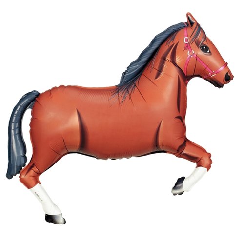 Spirit Horses Riding Free Birthday Party Supplies Brown Horse Balloon Bouquet Decorations