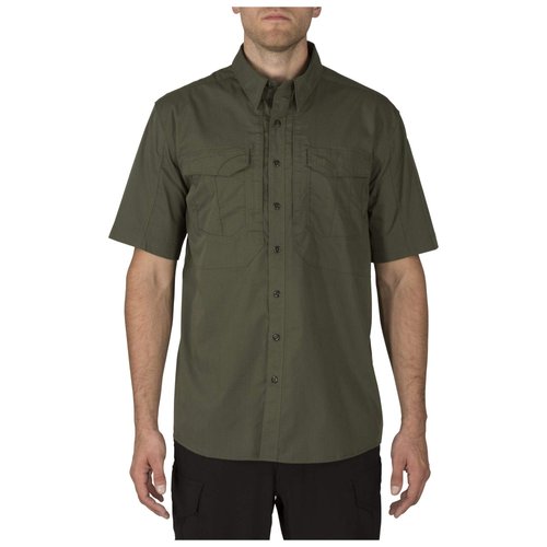 5.11 Tactical Men's Stryke Short Sleeve Polo Shirt, Flex-Tac Stretch Fabric, Teflon Finish, TDU Green, XS, Style 71354