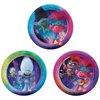Round Plates, 7" (8-Pack) - Vibrant Premium Quality Party Plates, Perfect for Parties & Events, Trolls World Tour