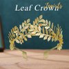 JEAIRTS Leaf Wedding Crown Headband Gold Greek Goddess Headpiece Leaf Bridal Tiara Hair Pieces Headwear Festival Prom Wedding Hair Accessories for Women and Girls