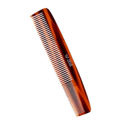 ZEUS Handmade Saw-Cut 2-in-1 Beard Comb – 7.5” Mustache & Beard Comb (Traditional) C11