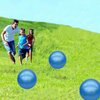 GCQJOQ 9 Inch Inflatable Bouncy Balls Playground Balls for Kids Indoor Outdoor Play Balls (Blue)