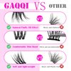 GAQQI Lash Clusters, Cluster Eyelash Extensions 110 Cluster Lashes, Wispy Volume Eyelash Clusters 10-14mm, Multilayered 3D Fluffy Individual Lashes, Soft and Thin Band (3D-GQ08)