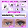 Yinaber Lash Extension Kit DIY 280pcs Individual Lash Clusters Kit 30D Curl 8-16mm Mix Cluster Eyelash Extension Kit with Lash Bond and Seal and Lash Tweezers for Self (30D-0.07D-8-16Mix KIT)
