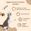 Happy Pets Shop Cat Toy Feather Wand Suction Cup - Interactive cat Toy - Automatic cat Toy - Interactive cat Toys for Indoor Cats - Cat Feather Toy Automatic - Interactive Bird Simulation Cat Toy