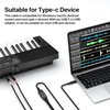 NUOSIYA Type-C to MIDI Cable 6.5Ft,Type-C MIDI Interface Adapter,MIDI to Type-C Cable Converter ​for Music Keyboard Piano to PC Mac Laptop Windows Android
