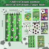 172 Pieces Soccer Party Favors Set, 24 Pieces Soccer Ball Pens 24 Pieces Soccer Bracelets 24 Pieces Soccer Mini Notepads 100 Pieces Soccer Stickers for Soccer Party Supplies Sports Gifts (Soccer)