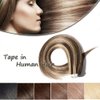 Benehair Remy Tape in Hair Extensions Human Hair Medium Brown&Dark Blonde Seamless Skin Weft Tape in Real Human Hair Extensions Straight Hair 18 Inch 50g #4P27 20 pcs