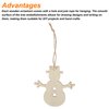 MECCANIXITY 50 Pcs Wooden Christmas Ornaments Paintable Wooden Snowman Crafts for DIY Christmas Craft Party Wedding