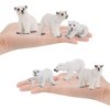 GAICOM Wildlife Animal Model Toy Playsets 6 PCS Realistic Polar Bear Figure Toys Desktop Decoration Collection Party Favors Toys for Kids