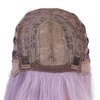 SWACC Long Curly Wavy Wig with Bangs Synthetic Hair Wig for Women with Wig Cap (Grey Silver Ombre)