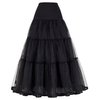 GRACE KARIN Net Bridal Crinoline Petticoat for Wedding Dress (S,Black)