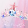 CIEHER Mermaid Crown for Women Girls Mermaid Headband Starfish Tiara Seashell Crown Mermaid Party Decorations Mermaid Birthday Decorations, Mermaid Accessories Costumes for Women