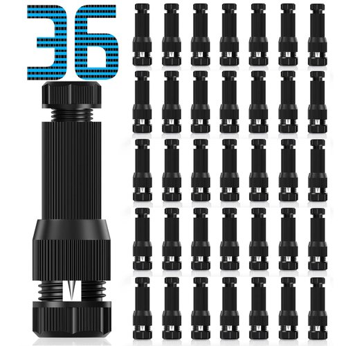 Fntek 36 Pack Low Voltage Landscape Light Wire Connector Outdoor 14-20 Gauge Cable Connectors for Landscape Path Lights Work with Malibu Paradise Moonrays and More