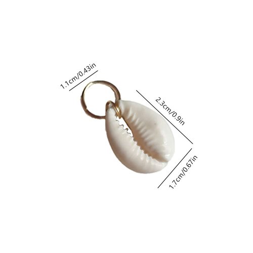 10 Pack Shell Headpiece Hair Clips for Women, Seashell Pendant Hair Slide Stylish Ponytail Hair Braid Rings Hair DIY Jewelry Accessories Prom (Gold)