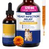 Wellix 120ml Yeast Infection Treatment for Dogs & Cats - Supports Itch,Allergy,Inflammation Relief & Immune Health - Natural Dog Ear Yeast Infection Treatment - Salmon Flavor