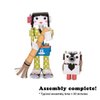 PIPEROID Hana & Suzu Waitress & Pet Sparrow - Japanese 3D Paper Puzzle DIY Robot kit for Kids and Origami Kit for Adults