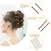 Bobby Pins, 200pcs Bobby Pins Brown Hair, Bobby Pins U Shaped Hair Pins 2.4 inch, Buns Decorative Bobby Hair Pins for Women with Storage Box