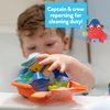Nuby Pirate Pals Bath Toy Set - Interactive Bath Time Toys - 18+ Months