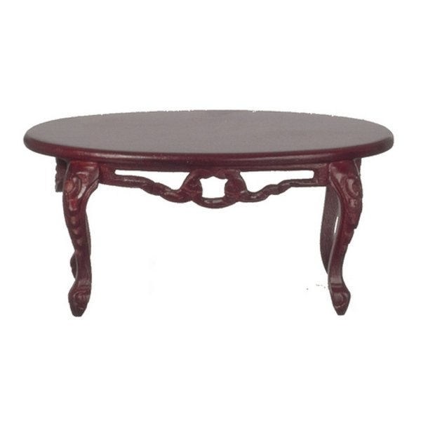 Dollhouse Miniature Mahogany Victorian Parlor Coffee Table
