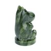 gemshan Hippo Statue Hand Carved Art Natural GreenJade Animal Figurine for Home Office Decoration with Luck