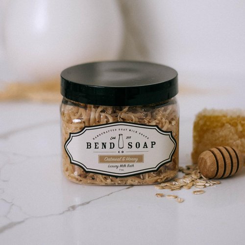 Bend Soap Company Milk Bath, 100% Natural Ingredients, Gentle Cleanser, Hydrates Moisturize and Softens The Skin, Handcrafted Goat Milk Soap, Essential Oil, 2 lbs - Oatmeal Honey