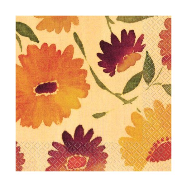 amscan Beverage Napkins Warm Floral