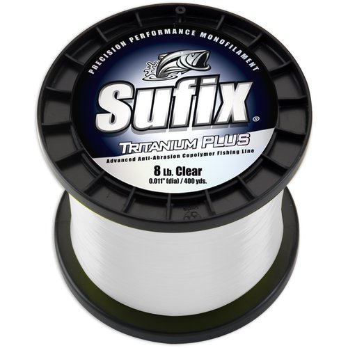 Sufix Tritanium Plus 1/4-Pound Spool Size Fishing Line (Clear, 40-Pound)