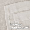 H.VERSAILTEX Linen Curtains Natural Blended Curtain Panels for Living Room/Light Reducing Linen Semi Sheer Curtains 84 inch Length 2 Panels Set Nickel Grommet Window Panels, Natural