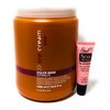Inebrya Ice Cream Color Shampoo Creme Caramel 33.8 Oz and Ice Cream Color Mask Tutti Frutti 33.8 Oz * Free Starry Lip Plumping Gloss 10ml