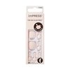 KISS imPRESS No Glue Pedi Press-On Nails, Toenails, Spun Sugar', Light Pink, Short Size, Squoval Shape, Includes 24 Nails, Prep Pad, Instructions Sheet, 1 Manicure Stick, 1 Mini File