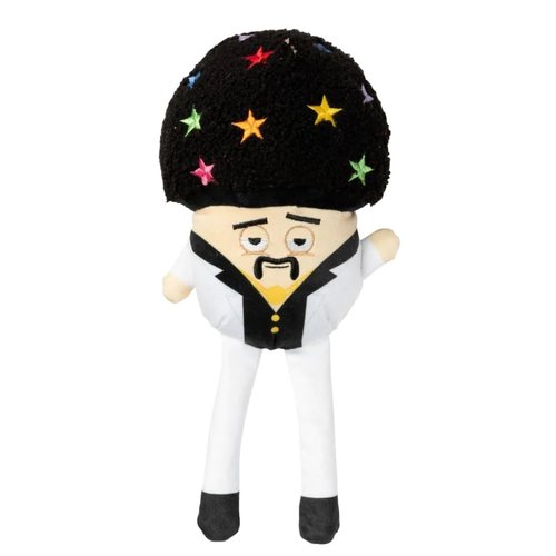 Fuzzyard Disco Randy Dog Toy Premium Plush Mushroom Head w/Spikey Squeaker Ball Washable