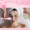 Teenyyou 10 Sets Facial Bowls Plastic Heart Shaped Facial Mask Mixing Bowl with Spatula Pink Facemask Bowl DIY Skin Care Mixing Tool Kit Esthetician Supplies for Lady Women Home Beauty Salon