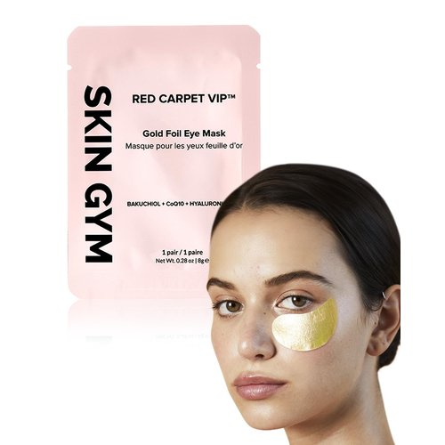 SKIN GYM Gold Foil Under Eye Patches for Puffy Eyeys & Dark Circles - 24k Gold Eye Mask to Reduce Fine Lines & Wrinkles, Infused with Retinol & Hyaluronic Acid, Gold Eye Masks, 1 Piece