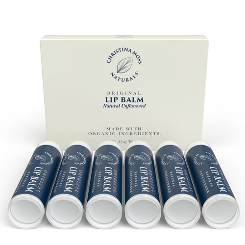 Unflavored Hydrating Lip Balm Can Benefit Dry Cracked Lips, Organic Beeswax, Vit E & Coconut Oil, Lipbalm for Women, Men, Kids Lipbalm, Paraben Free