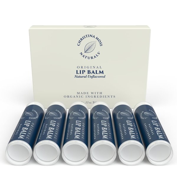 Unflavored Hydrating Lip Balm Can Benefit Dry Cracked Lips, Organic Beeswax, Vit E & Coconut Oil, Lipbalm for Women, Men, Kids Lipbalm, Paraben Free