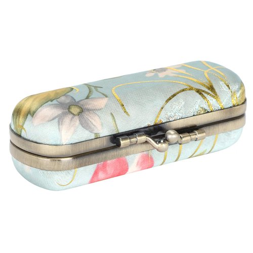 Lipstick Case, Vintage Embroidery Pattern Portable Lipstick Case Holder With Mirror Cosmetic Storage Kit Ladies Floral Lipstick Case For Storing Lipstick And Lip Gloss