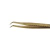 Lash Vegas Extra Slim Bootie Tweezer - Diamond Grip Lash Tweezers for Eyelash Extensions - Fiber Tip Lash Tweezers for Volume Lash Extensions – Gold