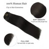 Clip in Hair Extensions Real Human Hair 22Inch 120g/set Straight Human Hair Clip in Extensions Natural Black 7pcs Thick Remy Brazilian Human Hair Clip ins for Women