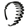 XERU 6 Black Plastic Comb Headband for Women Girls Hairband