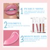 Wugbc Lip Liner and Lipstick Combo, Metallic Lipstick for Women Long Lasting Shimmer Lip Stick Liner Pencil Pack Glitter Non Stick Cup Pink Lip Color Makeup Moisturizing No Transfer Diamonds Shinning