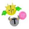 Patchwork Pet Pricklet Knight in Dragon Dog Toy Premium Plush Interactive Removable Spiky Ball