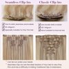 LaaVoo Seamless Clip in Hair Extensions Human Hair Blonde Highlights Clip in Extensions Human Hair Ash Blonde with Blonde Highlight Hair Extensions Real Human Hair Clip ins 14 Inch 7pcs 110g
