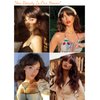 Honygebia Dark Brown Wig with Bangs - Long Wavy Brunette Wigs for Women, Chocolate Brown Synthetic Heat Resistant Hair, Natural Looking Long Brown Wig - Best Wigs for Halloween/Christmas/Party